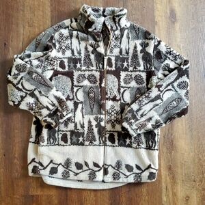 Vintage Woolrich Full zip fleece Jacket size Medium